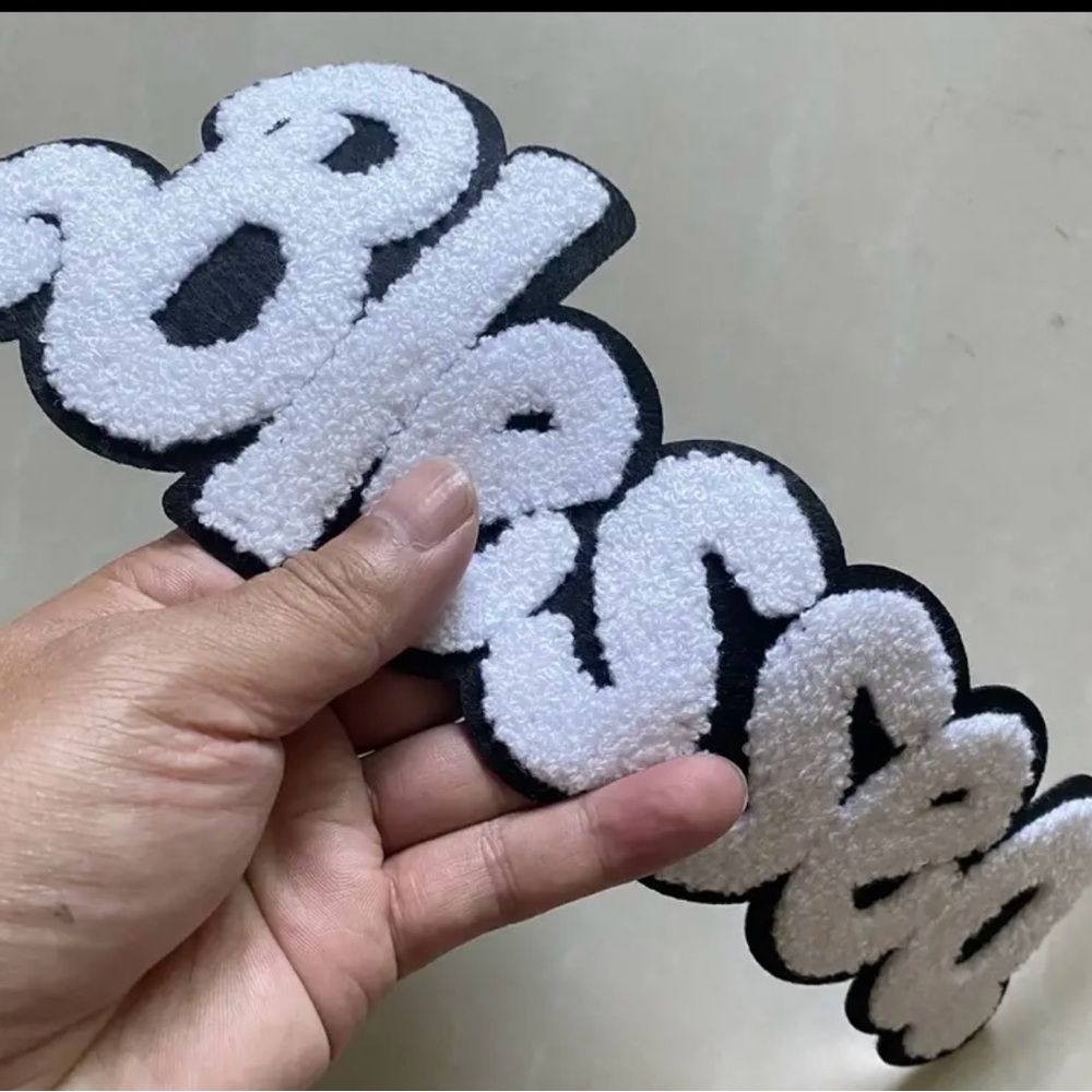 Classic Towel Embroidered Letter Patch, Clothing Accessories